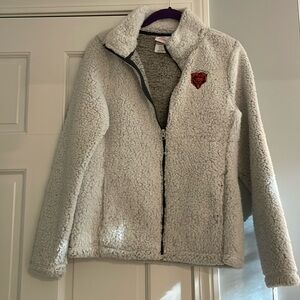 NFL Teen Women’s Chicago Bears Gray Sherpa Fleece Full-Zip Jacket